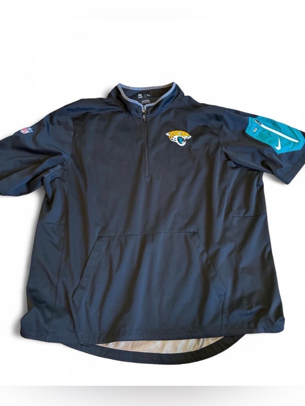 Nike Jacksonville Jaguars Sideline Short Sleeve Quarter-Zip Coach Jacket XXL